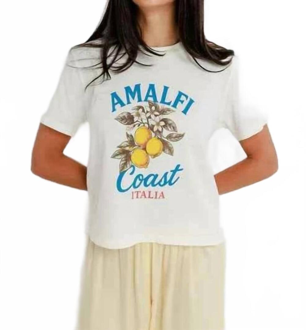 NEW SUNNY SOMEWHERE amalfi coast italia everyday tee in off white